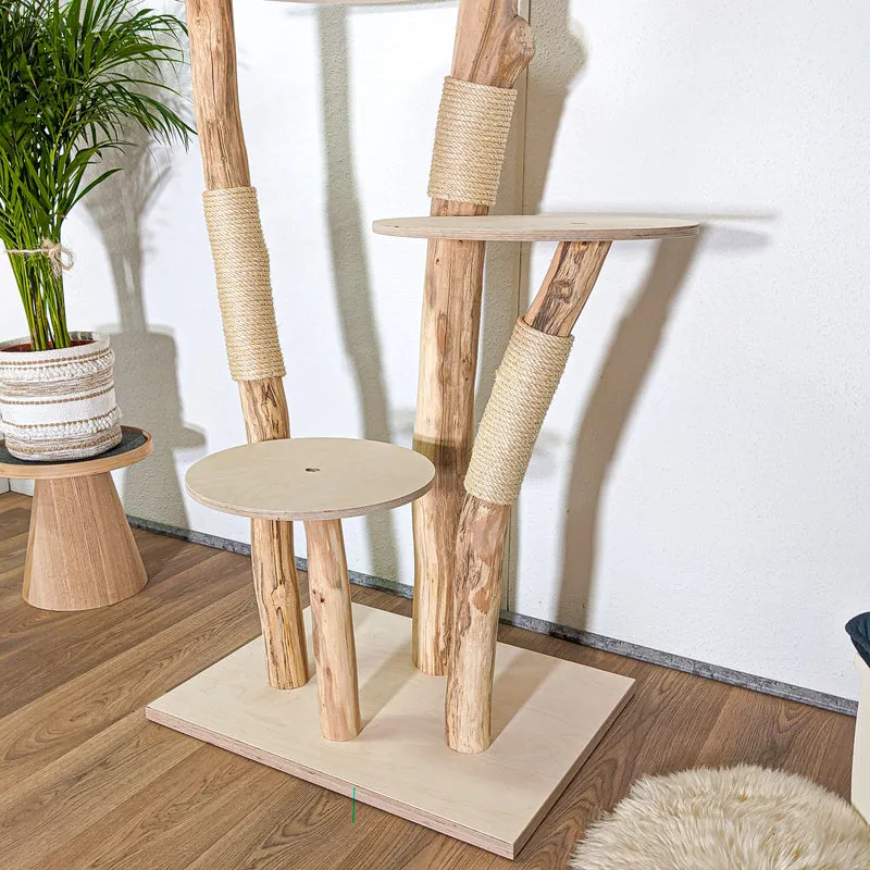 Naturkratzbaum 4410 Kratzbaum Natur Holz Design 175 cm hoch Katzenbaum