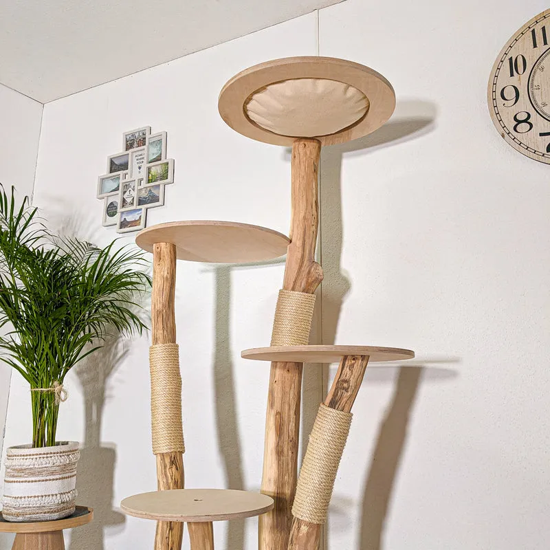 Naturkratzbaum 4410 Kratzbaum Natur Holz Design 175 cm hoch Katzenbaum