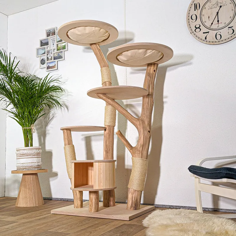 RESERVIERT - Naturkratzbaum 4411 Kratzbaum Natur Holz Design 170 cm hoch Katzenbaum