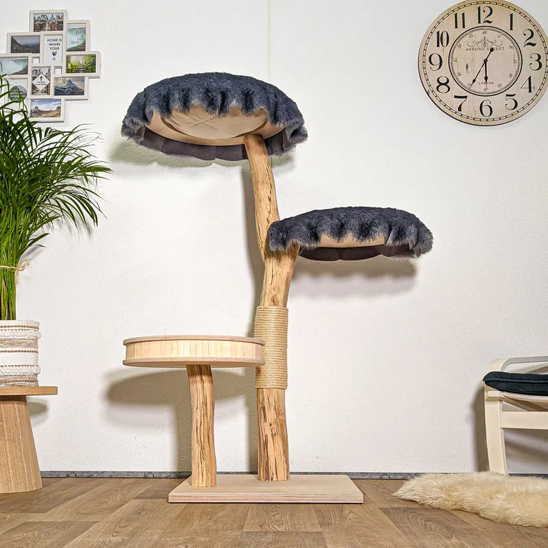 Naturkratzbaum 4414 Kratzbaum Natur Holz Design 144 cm hoch Katzenbaum
