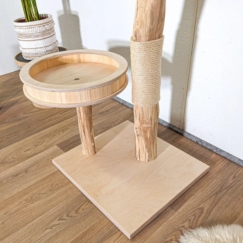 Naturkratzbaum 4414 Kratzbaum Natur Holz Design 144 cm hoch Katzenbaum