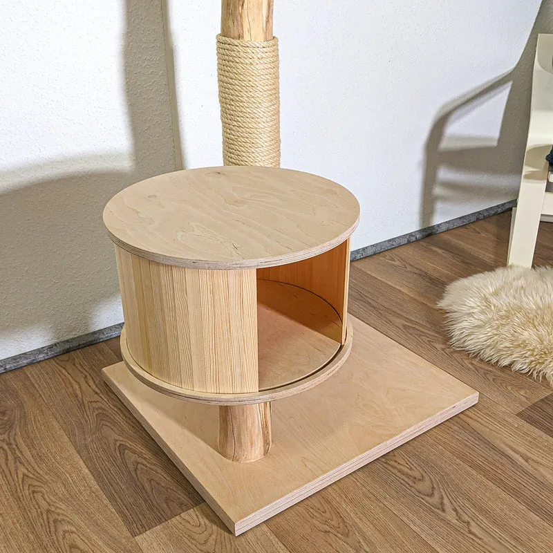 Naturkratzbaum 4415 Kratzbaum Natur Holz Design 145 cm hoch Katzenbaum