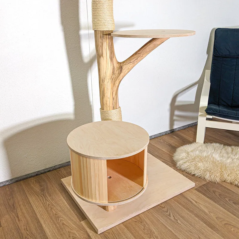 Naturkratzbaum 4416 Kratzbaum Natur Holz Design 200 cm hoch Katzenbaum