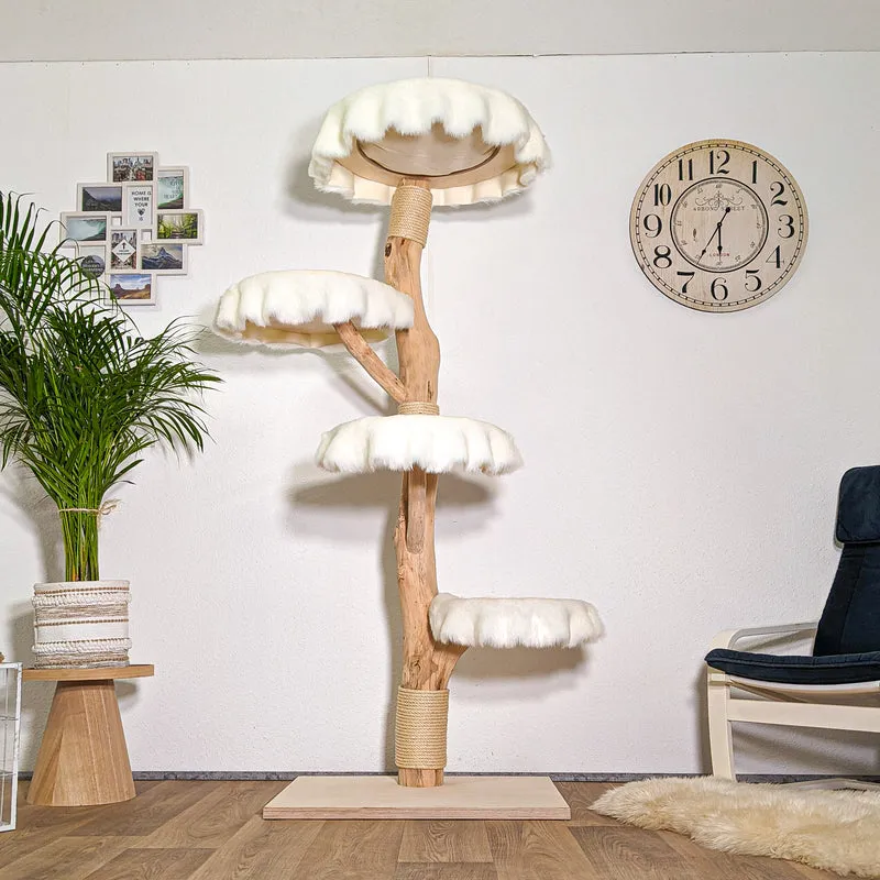 Naturkratzbaum 4417 Kratzbaum Natur Holz Design 190 cm hoch Katzenbaum