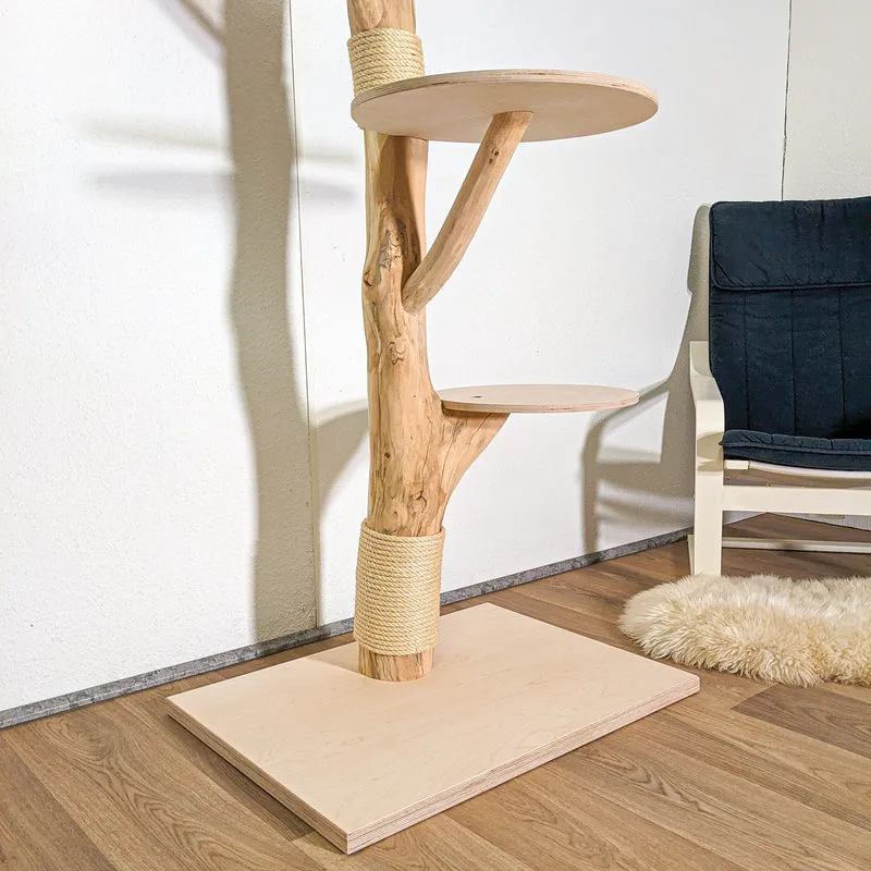 Naturkratzbaum 4417 Kratzbaum Natur Holz Design 190 cm hoch Katzenbaum