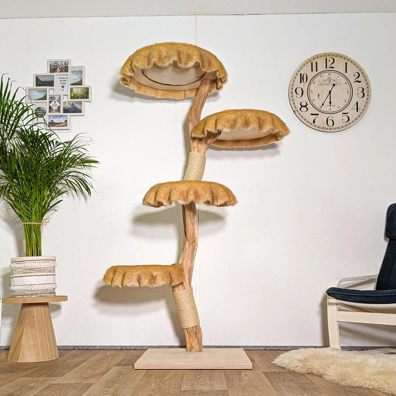 RESERVIERT - Naturkratzbaum 4418 Kratzbaum Natur Holz Design 183 cm hoch Katzenbaum