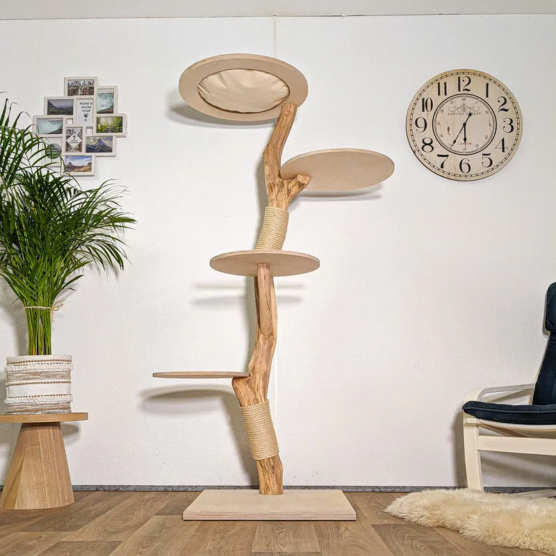 RESERVIERT - Naturkratzbaum 4418 Kratzbaum Natur Holz Design 183 cm hoch Katzenbaum