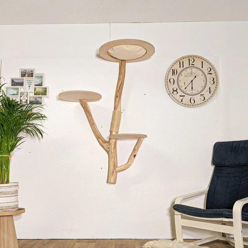 RESERVIERT - Wandkratzbaum 4392 Naturkratzbaum 142 cm Höhe Kratzbaum Natur Holz Design