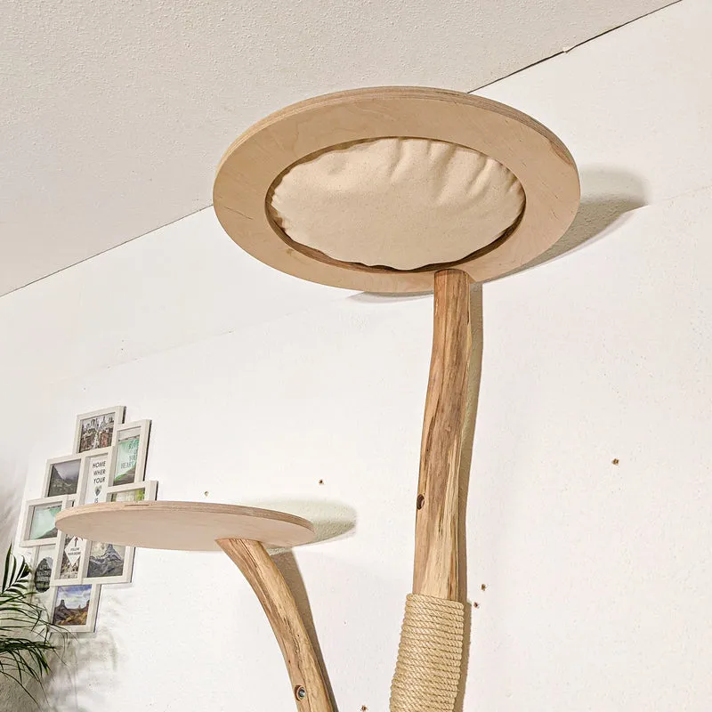 RESERVIERT - Wandkratzbaum 4392 Naturkratzbaum 142 cm Höhe Kratzbaum Natur Holz Design