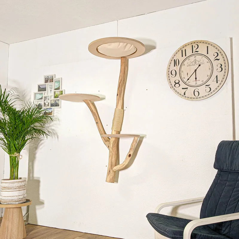 RESERVIERT - Wandkratzbaum 4392 Naturkratzbaum 142 cm Höhe Kratzbaum Natur Holz Design