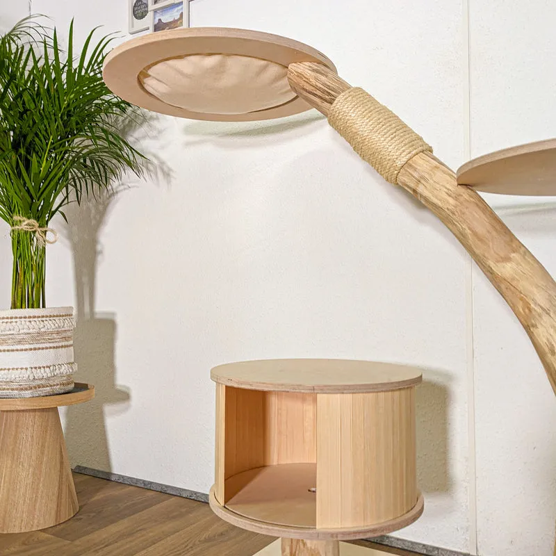 Naturkratzbaum 4407 Kratzbaum Natur Holz Design 122 cm hoch Katzenbaum