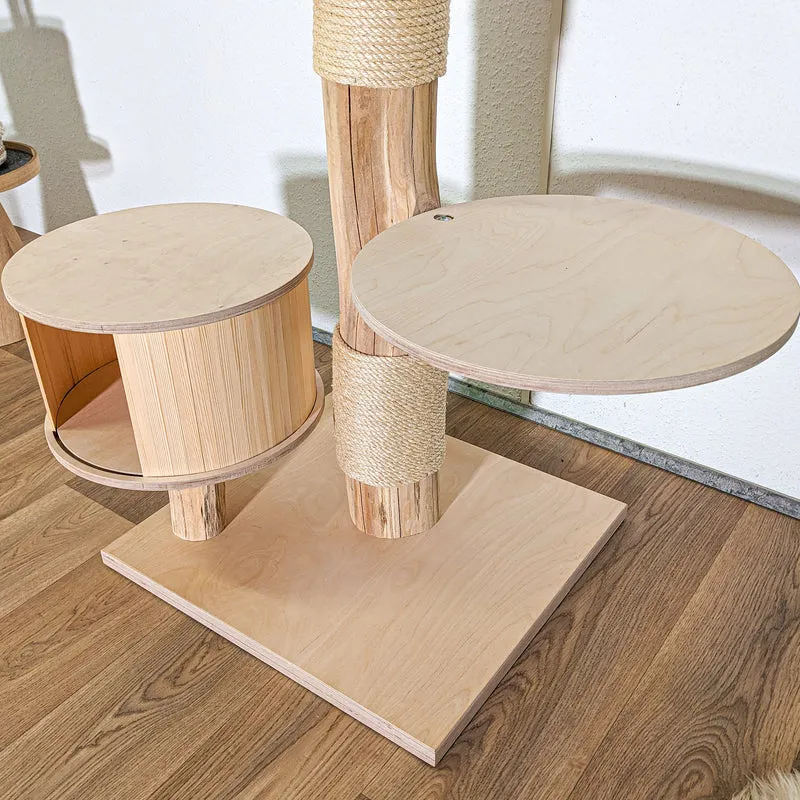 RESERVIERT - Naturkratzbaum 4406 Kratzbaum Natur Holz Design 105 cm hoch Katzenbaum