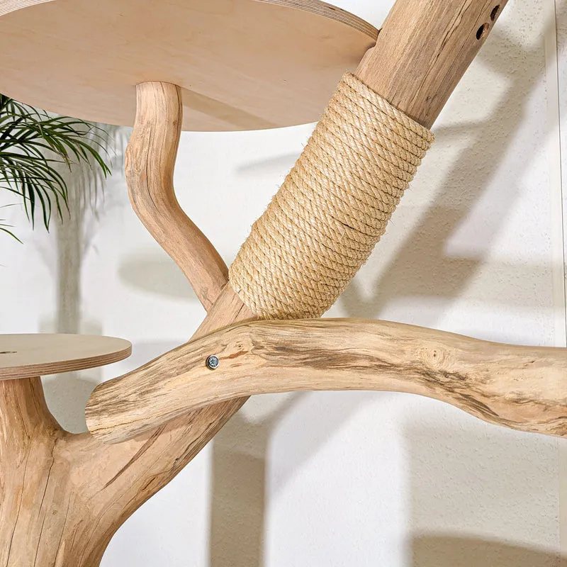 Naturkratzbaum 4405 Kratzbaum Natur Holz Design 180 cm hoch Katzenbaum