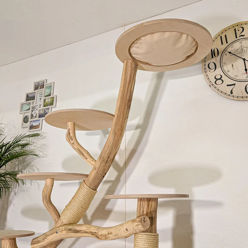 Naturkratzbaum 4405 Kratzbaum Natur Holz Design 180 cm hoch Katzenbaum