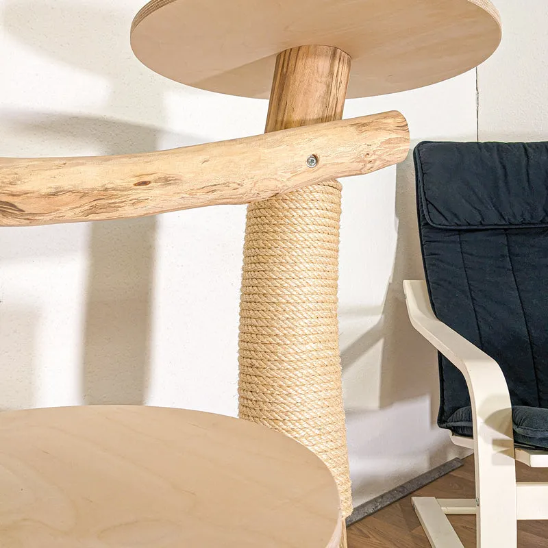 Naturkratzbaum 4405 Kratzbaum Natur Holz Design 180 cm hoch Katzenbaum