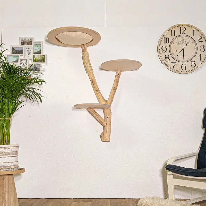 Wandkratzbaum 4391 Naturkratzbaum 115 cm Höhe Kratzbaum Natur Holz Design