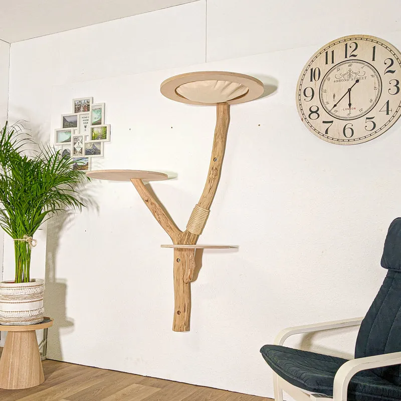 Wandkratzbaum 4390 Naturkratzbaum 143 cm Höhe Kratzbaum Natur Holz Design