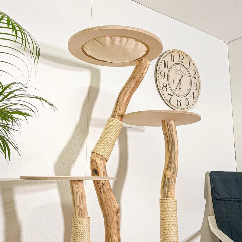 Naturkratzbaum 4379 Kratzbaum Natur Holz Design 175 cm hoch Katzenbaum