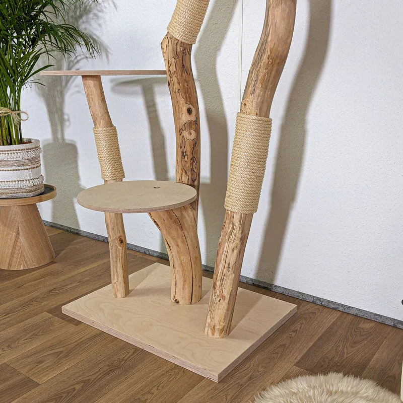 Naturkratzbaum 4379 Kratzbaum Natur Holz Design 175 cm hoch Katzenbaum