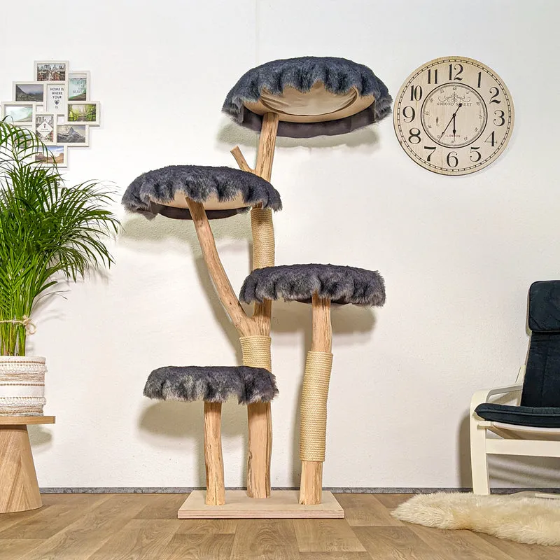 Naturkratzbaum 4380 Kratzbaum Natur Holz Design 175 cm hoch Katzenbaum
