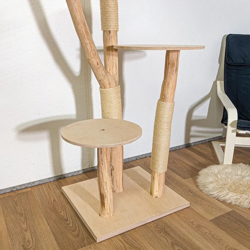 Naturkratzbaum 4380 Kratzbaum Natur Holz Design 175 cm hoch Katzenbaum