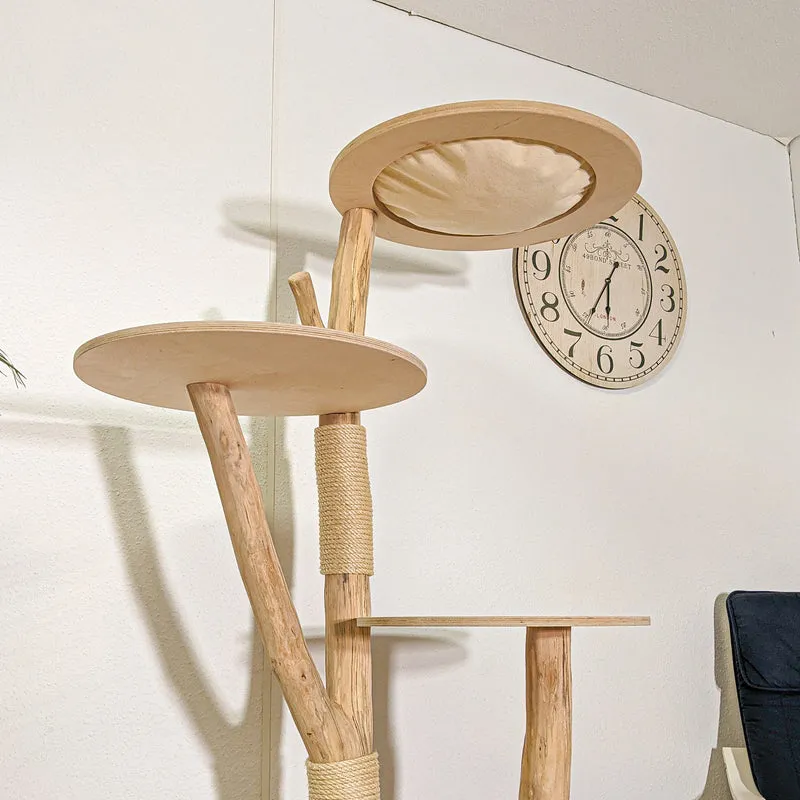 Naturkratzbaum 4380 Kratzbaum Natur Holz Design 175 cm hoch Katzenbaum