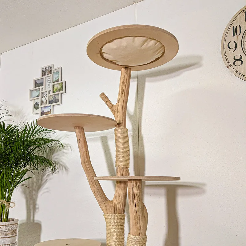 Naturkratzbaum 4380 Kratzbaum Natur Holz Design 175 cm hoch Katzenbaum