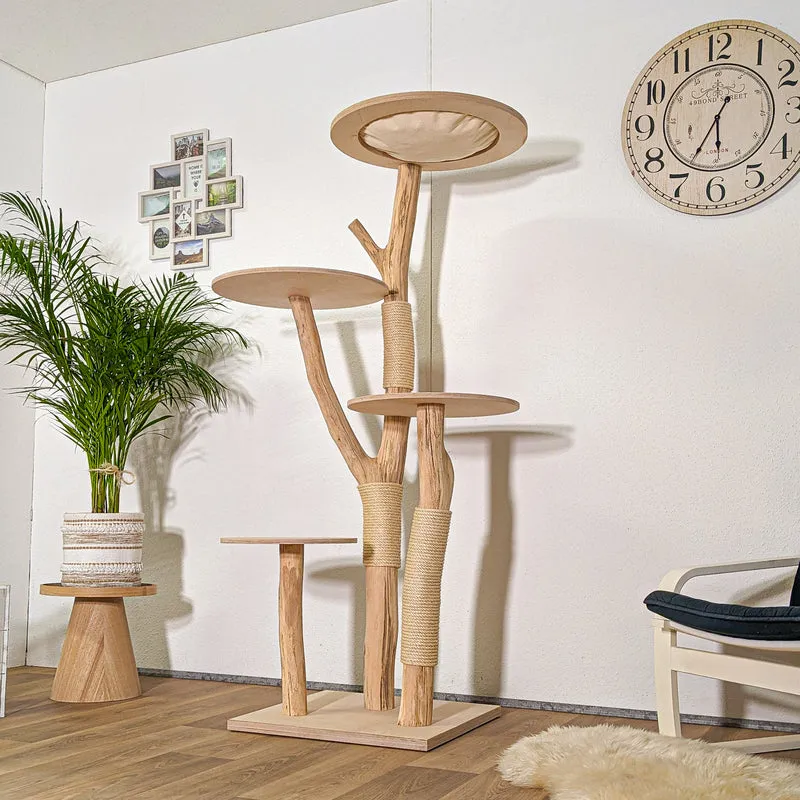 Naturkratzbaum 4380 Kratzbaum Natur Holz Design 175 cm hoch Katzenbaum
