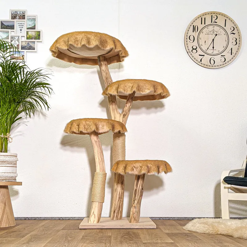 RESERVIERT - LIEFERUNG - Naturkratzbaum 4382 Kratzbaum Natur Holz Design 160 cm hoch Katzenbaum