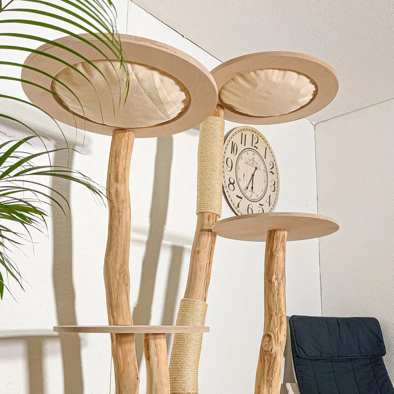 Naturkratzbaum 4383 Kratzbaum Natur Holz Design 195 cm hoch Katzenbaum