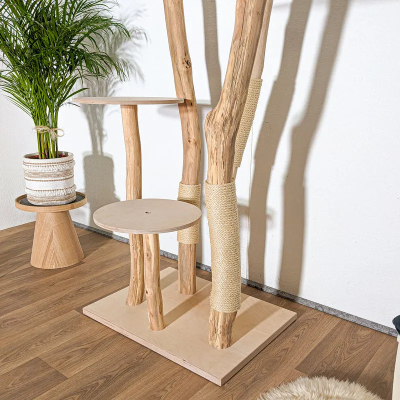 Naturkratzbaum 4383 Kratzbaum Natur Holz Design 195 cm hoch Katzenbaum