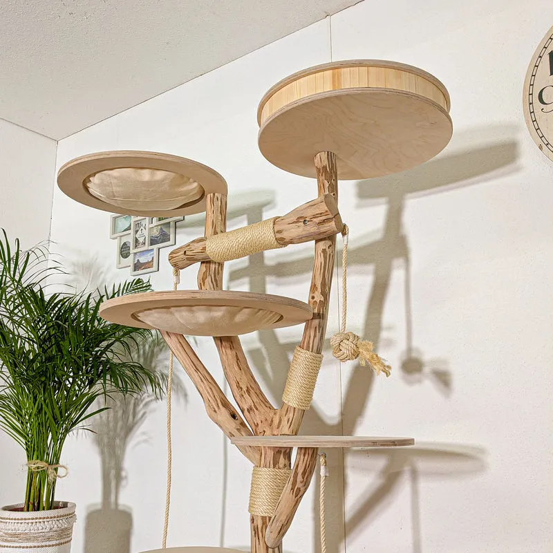Naturkratzbaum 4384 Kratzbaum Natur Holz Design 173 cm hoch Katzenbaum