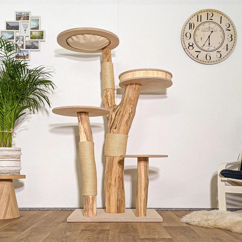 Naturkratzbaum 4386 Kratzbaum Natur Holz Design 165 cm hoch Katzenbaum