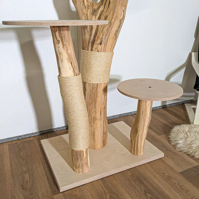 Naturkratzbaum 4386 Kratzbaum Natur Holz Design 165 cm hoch Katzenbaum