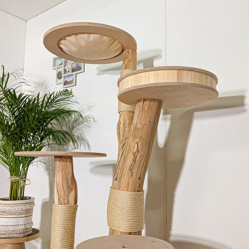 Naturkratzbaum 4386 Kratzbaum Natur Holz Design 165 cm hoch Katzenbaum
