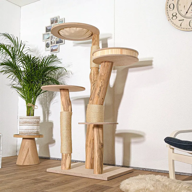Naturkratzbaum 4386 Kratzbaum Natur Holz Design 165 cm hoch Katzenbaum