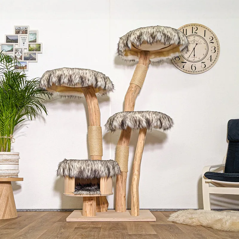 Naturkratzbaum 4387 Kratzbaum Natur Holz Design 175 cm hoch Katzenbaum