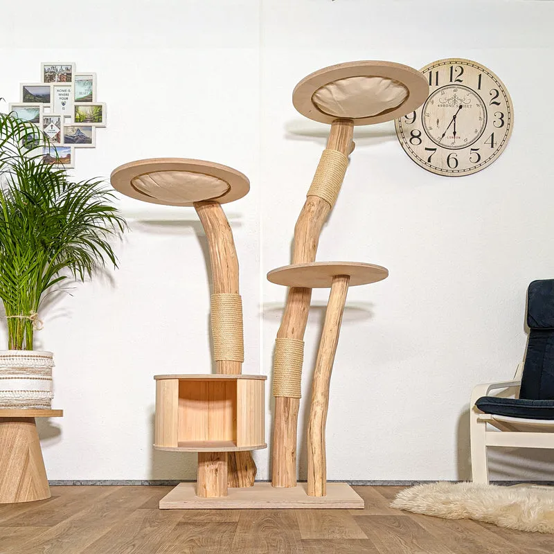 Naturkratzbaum 4387 Kratzbaum Natur Holz Design 175 cm hoch Katzenbaum