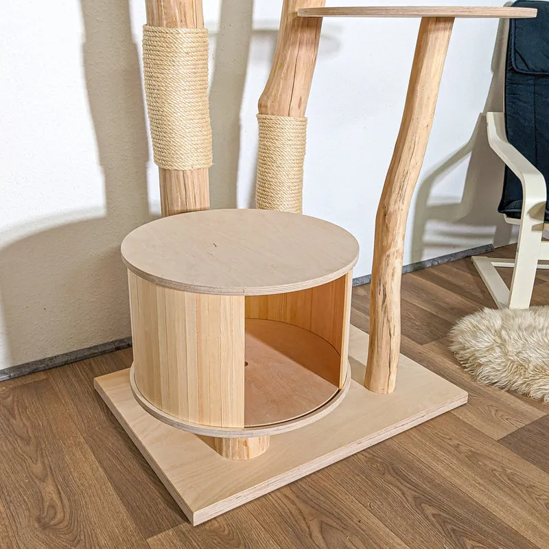 Naturkratzbaum 4387 Kratzbaum Natur Holz Design 175 cm hoch Katzenbaum