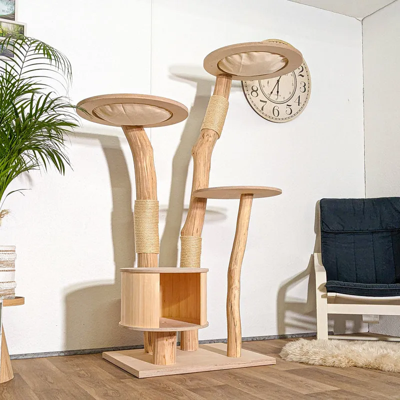 Naturkratzbaum 4387 Kratzbaum Natur Holz Design 175 cm hoch Katzenbaum