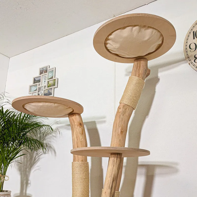 Naturkratzbaum 4387 Kratzbaum Natur Holz Design 175 cm hoch Katzenbaum