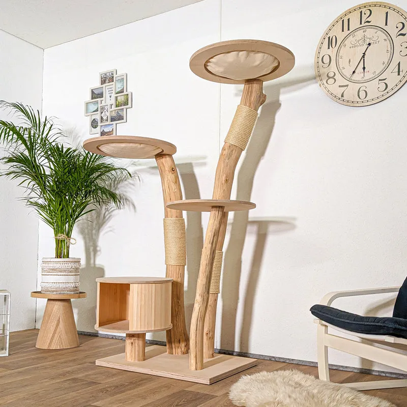 Naturkratzbaum 4387 Kratzbaum Natur Holz Design 175 cm hoch Katzenbaum