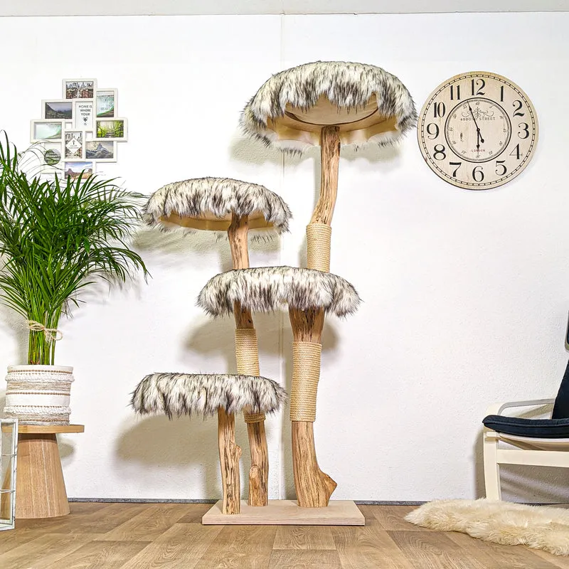 Naturkratzbaum 4378 Kratzbaum Natur Holz Design 175 cm hoch Katzenbaum