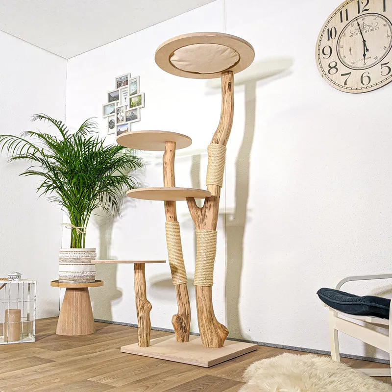 Naturkratzbaum 4378 Kratzbaum Natur Holz Design 175 cm hoch Katzenbaum