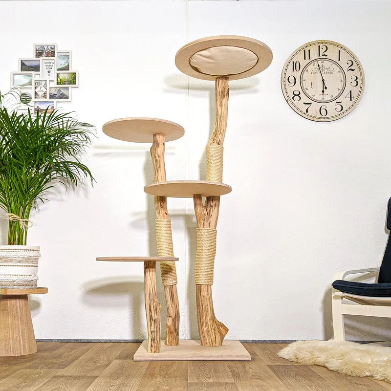 Naturkratzbaum 4378 Kratzbaum Natur Holz Design 175 cm hoch Katzenbaum
