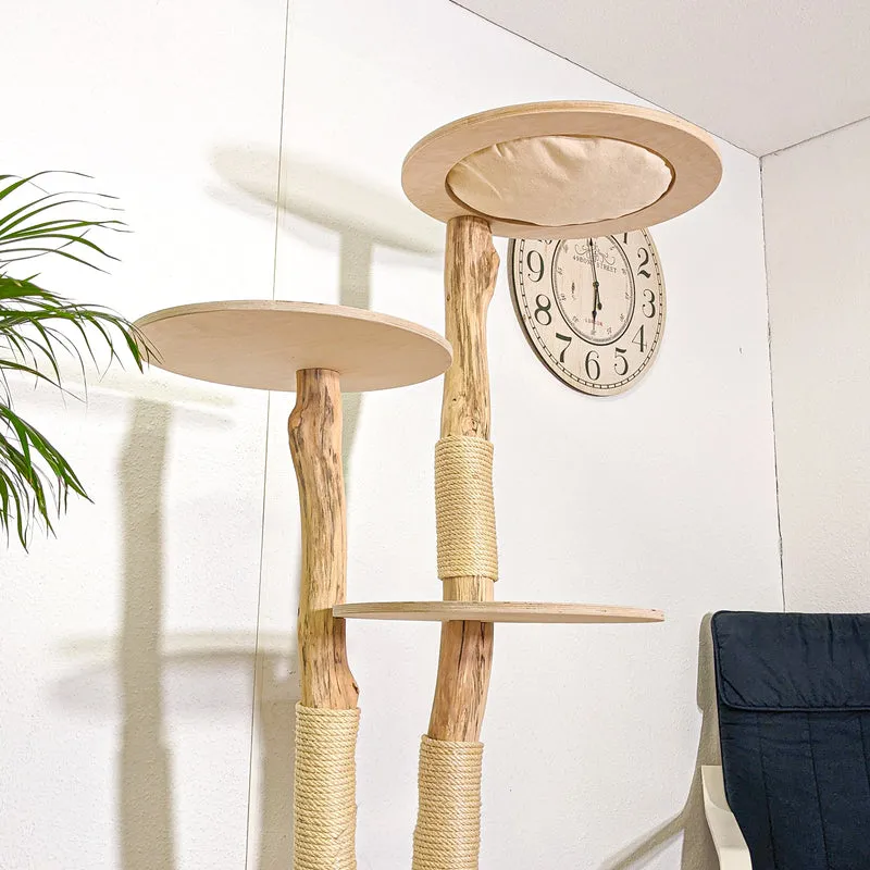 Naturkratzbaum 4378 Kratzbaum Natur Holz Design 175 cm hoch Katzenbaum
