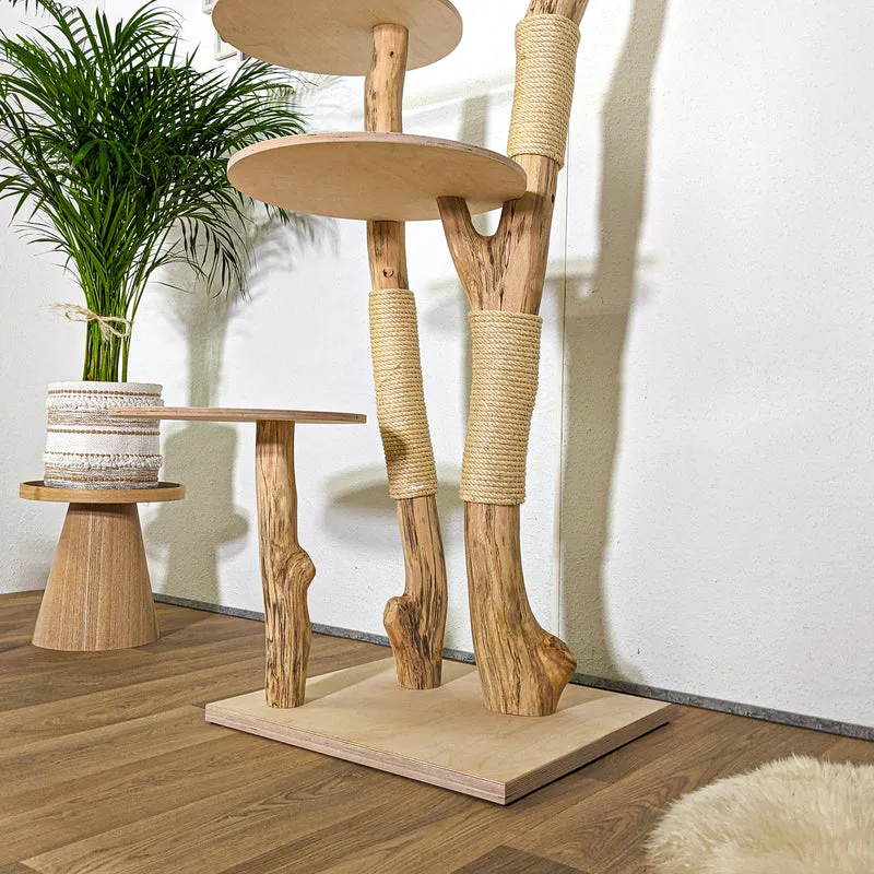 Naturkratzbaum 4378 Kratzbaum Natur Holz Design 175 cm hoch Katzenbaum