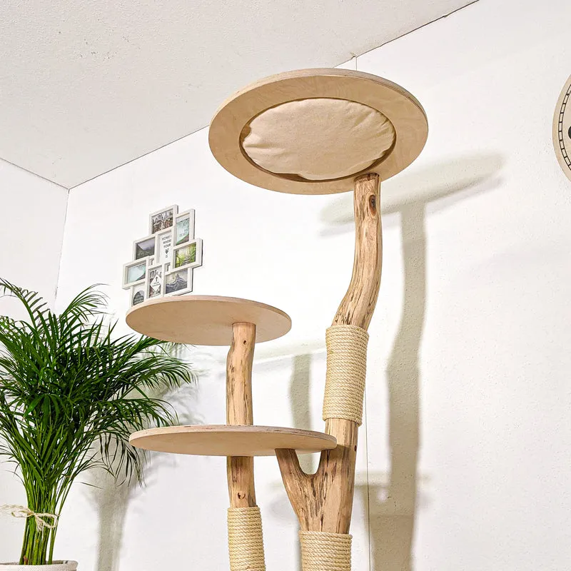 Naturkratzbaum 4378 Kratzbaum Natur Holz Design 175 cm hoch Katzenbaum
