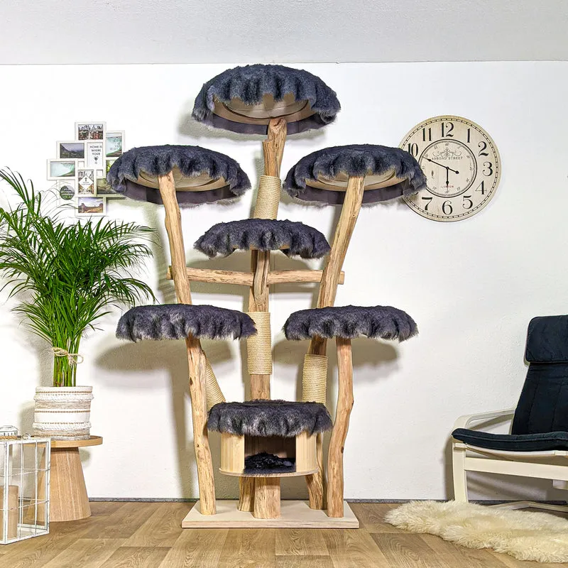 Naturkratzbaum 4377 Kratzbaum Natur Holz Design 200 cm hoch Katzenbaum