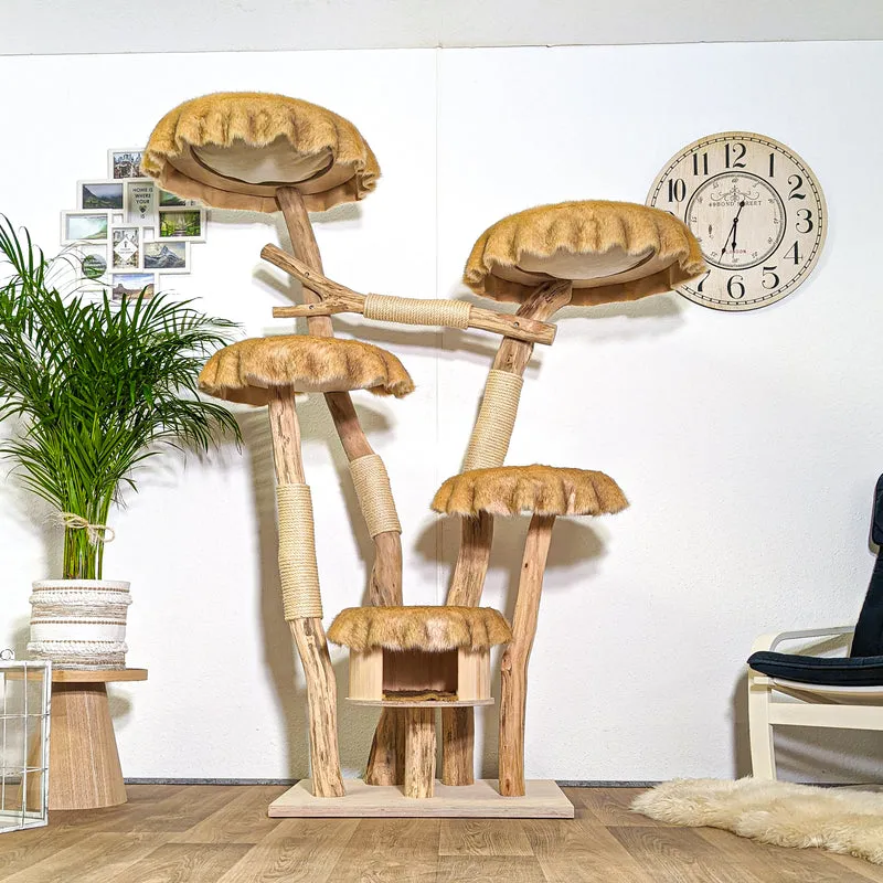 Naturkratzbaum 4376 Kratzbaum Natur Holz Design 190 cm hoch Katzenbaum